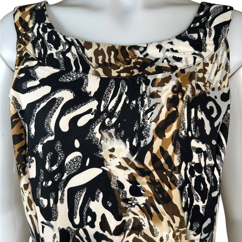 Joei & I Animal Print Sleeveless Dress Sz 6 Women Mini  Neutral Leopard Print - Picture 4 of 11